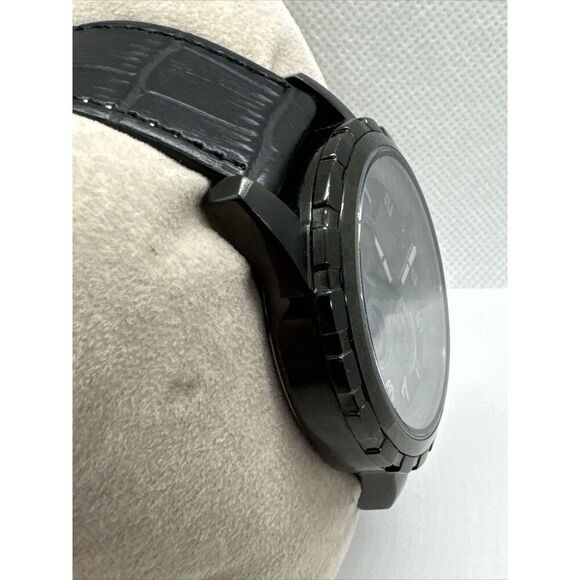 Fossil Dean FS4646 Men Black Leather Analog Dial Quartz Chronograph Watch AEA124 - Picture 3 of 11